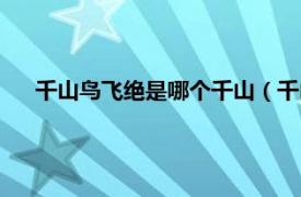 千山鸟飞绝是哪个千山（千山什么飞绝相关内容简介介绍）