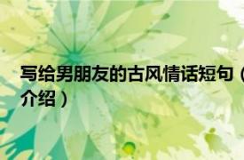 写给男朋友的古风情话短句（给男朋友的古风短句相关内容简介介绍）