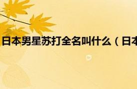 日本男星苏打全名叫什么（日本明星苏打是谁相关内容简介介绍）