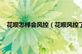 花呗怎样会风控（花呗风控了还能用哪里相关内容简介介绍）