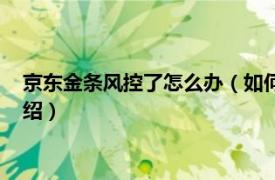 京东金条风控了怎么办（如何解除京东金条风控相关内容简介介绍）