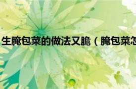 生腌包菜的做法又脆（腌包菜怎么腌好吃又脆相关内容简介介绍）