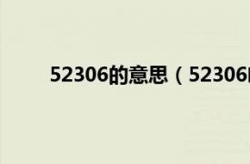 52306的意思（52306啥意思相关内容简介介绍）