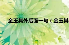 金玉其外后面一句（金玉其外的下一句相关内容简介介绍）