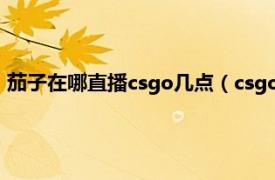 茄子在哪直播csgo几点（csgo茄子在哪直播相关内容简介介绍）