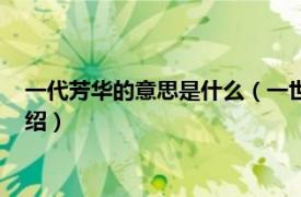 一代芳华的意思是什么（一世芳华的意思是什么相关内容简介介绍）