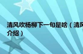 清风吹杨柳下一句是啥（清风拂杨柳下一句是什么相关内容简介介绍）