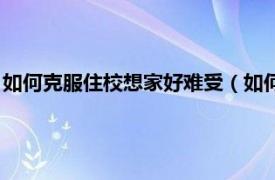 如何克服住校想家好难受（如何克服住校想家相关内容简介介绍）