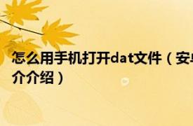 怎么用手机打开dat文件（安卓手机如何打开.dat文件相关内容简介介绍）