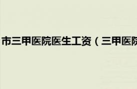 市三甲医院医生工资（三甲医院医生工资多少相关内容简介介绍）