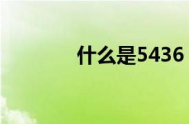 什么是5436？相关内容介绍