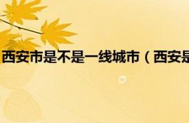 西安市是不是一线城市（西安是不是一线城市相关内容简介介绍）