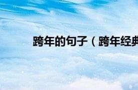 跨年的句子（跨年经典句子相关内容简介介绍）