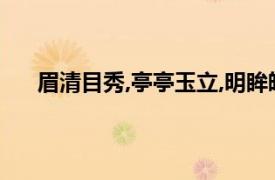 眉清目秀,亭亭玉立,明眸皓齿,文质彬彬,相貌堂堂拼音