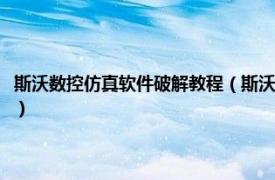 斯沃数控仿真软件破解教程（斯沃数控仿真软件破解方法相关内容简介介绍）