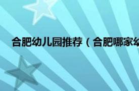 合肥幼儿园推荐（合肥哪家幼儿园比较好相关内容简介介绍）