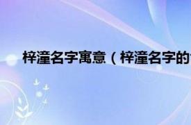 梓潼名字寓意（梓潼名字的含义是什么相关内容简介介绍）