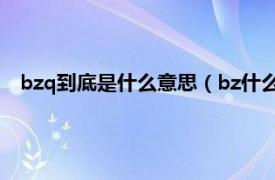 bzq到底是什么意思（bz什么意思qq上的相关内容简介介绍）