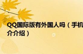 QQ国际版有外国人吗（手机qq国际版怎么找外国人相关内容简介介绍）