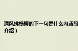 清风拂杨柳的下一句是什么内涵段子（清风拂杨柳是什么暗语相关内容简介介绍）