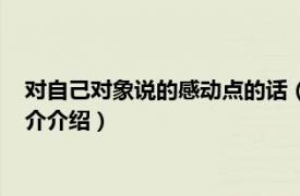 对自己对象说的感动点的话（对对象说的感动的短话相关内容简介介绍）