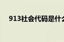 913社会代码是什么商家类型（9.13社）