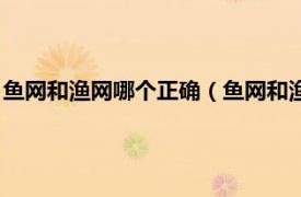 鱼网和渔网哪个正确（鱼网和渔网有什么区别相关内容简介介绍）