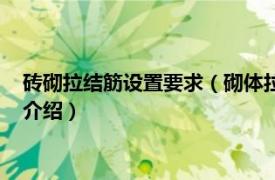 砖砌拉结筋设置要求（砌体拉结筋设置规范是什么相关内容简介介绍）