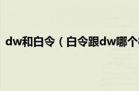 dw和白令（白令跟dw哪个档次高一些相关内容简介介绍）