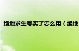 绝地求生号买了怎么用（绝地求生号怎么买相关内容简介介绍）