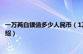 一万两白银值多少人民币（1万两白银多少人民币相关内容简介介绍）