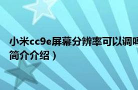 小米cc9e屏幕分辨率可以调吗（小米cc9e分辨率很低吗相关内容简介介绍）