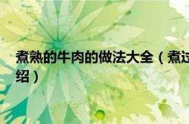 煮熟的牛肉的做法大全（煮过的牛肉怎么做好吃相关内容简介介绍）