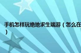 手机怎样玩绝地求生端游（怎么在手机上玩端游绝地求生相关内容简介介绍）