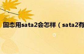 固态用sata2会怎样（sata2有必要上固态吗相关内容简介介绍）