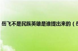 岳飞不是民族英雄是谁提出来的（岳飞是不是民族英雄相关内容简介介绍）