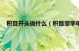 积目开头说什么（积目里字母是什么意思相关内容简介介绍）