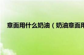 意面用什么奶油（奶油意面用牛奶可以吗相关内容简介介绍）