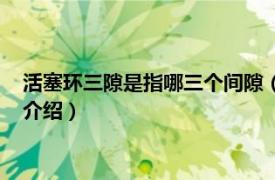 活塞环三隙是指哪三个间隙（活塞环的三隙是什么相关内容简介介绍）