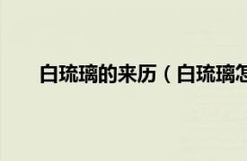 白琉璃的来历（白琉璃怎么死的相关内容简介介绍）