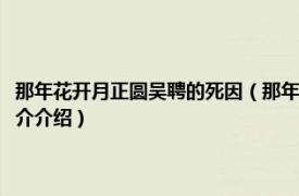 那年花开月正圆吴聘的死因（那年花开月正圆中吴聘是怎么死的相关内容简介介绍）