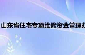 山东省住宅专项维修资金管理办法（住宅专项维修资金管理办法）