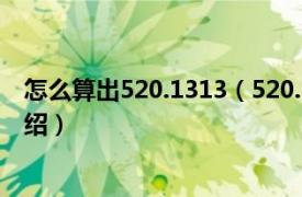 怎么算出520.1313（520.1314怎么算出来相关内容简介介绍）