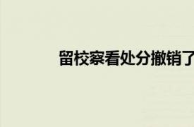 留校察看处分撤销了是不是就不放档案里了