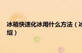 冰箱快速化冰用什么方法（冰箱化冰最快的方法相关内容简介介绍）