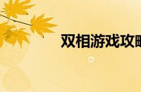 双相游戏攻略（双相 游戏）