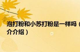 泡打粉和小苏打粉是一样吗（小苏打和泡打粉一样吗相关内容简介介绍）