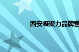 西安凝聚力品牌营销策划有限公司电话