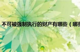 不可被强制执行的财产有哪些（哪些财产不能强制执行相关内容简介介绍）