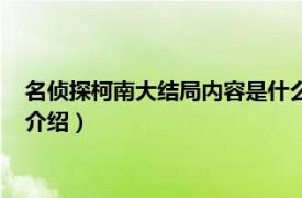 名侦探柯南大结局内容是什么（名侦探柯南大结局相关内容简介介绍）